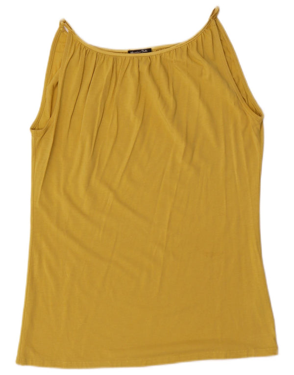 Massimo Dutti Dame Cami Top UK 14 Medium Yellow Lyocell