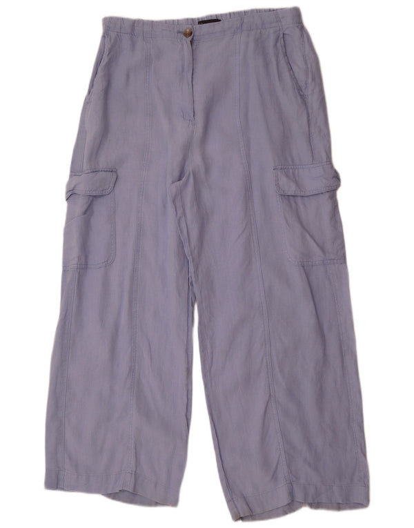 Marks & Spencer Cargo-bukser med brede ben til kvinder UK 16 Large W34 L30 Blue