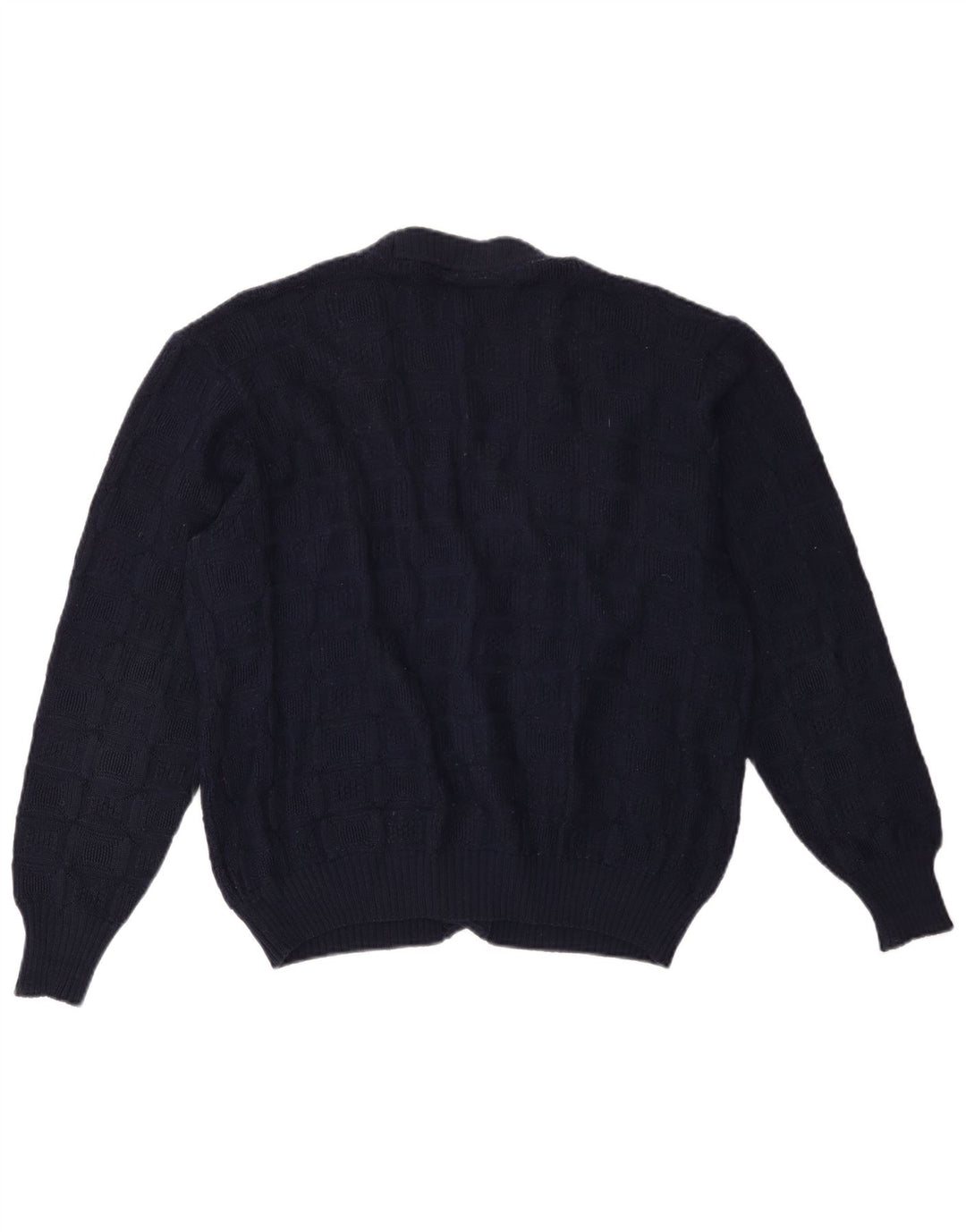 Vintage herre cardigan sweater Medium marineblå uld