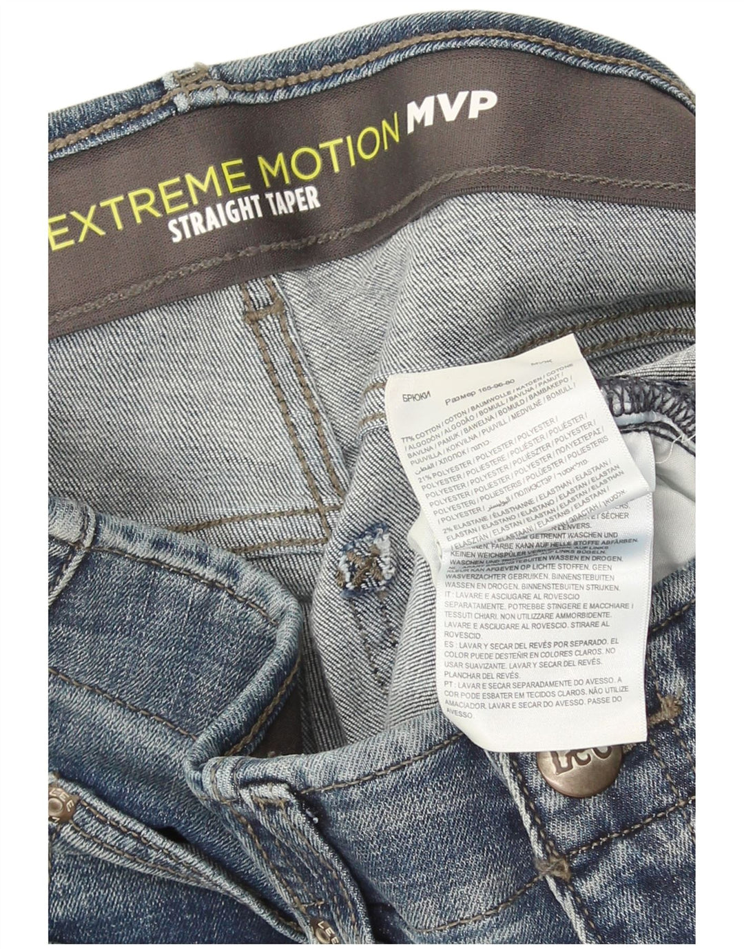 Lee Herre Flex Tapered Straight Jeans W32 L30 Blå Bomuld