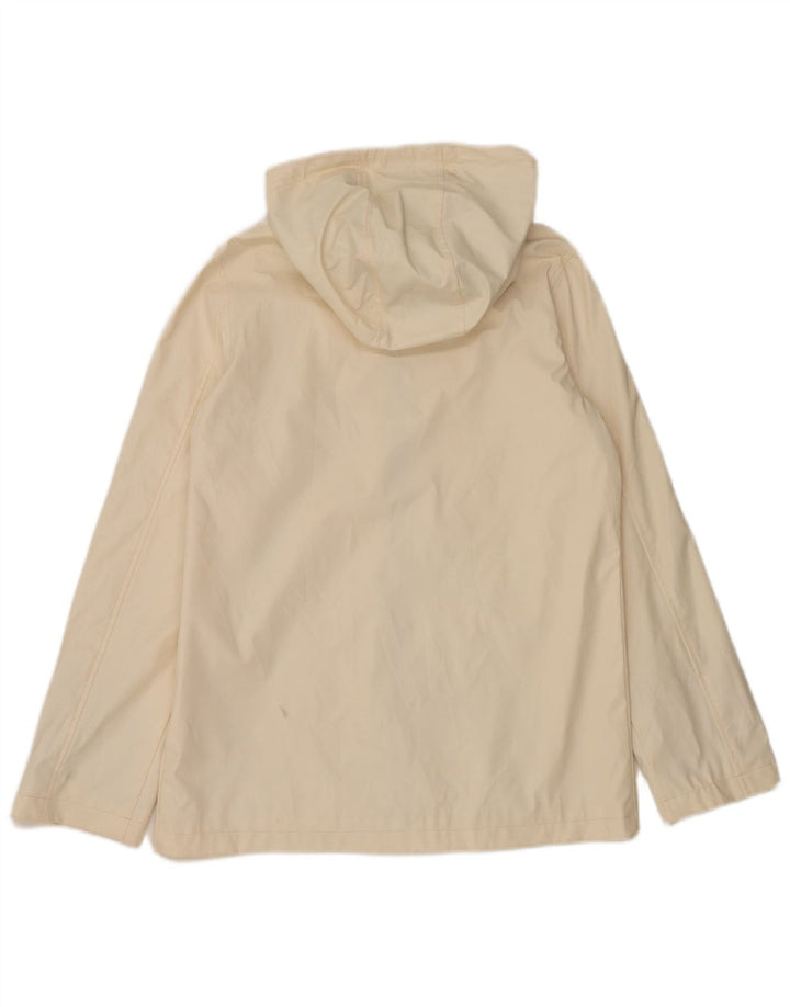 Topshop Dame Oversized Hætte Regnjakke UK 10 Small Off White