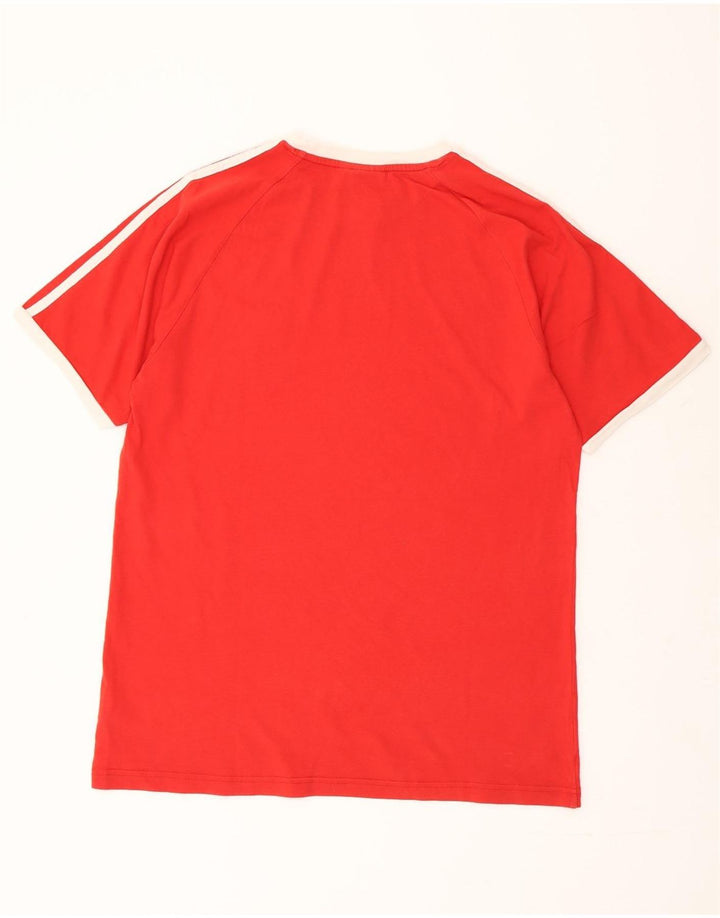ADIDAS Herre T-Shirt Top Stor Rød Bomuld