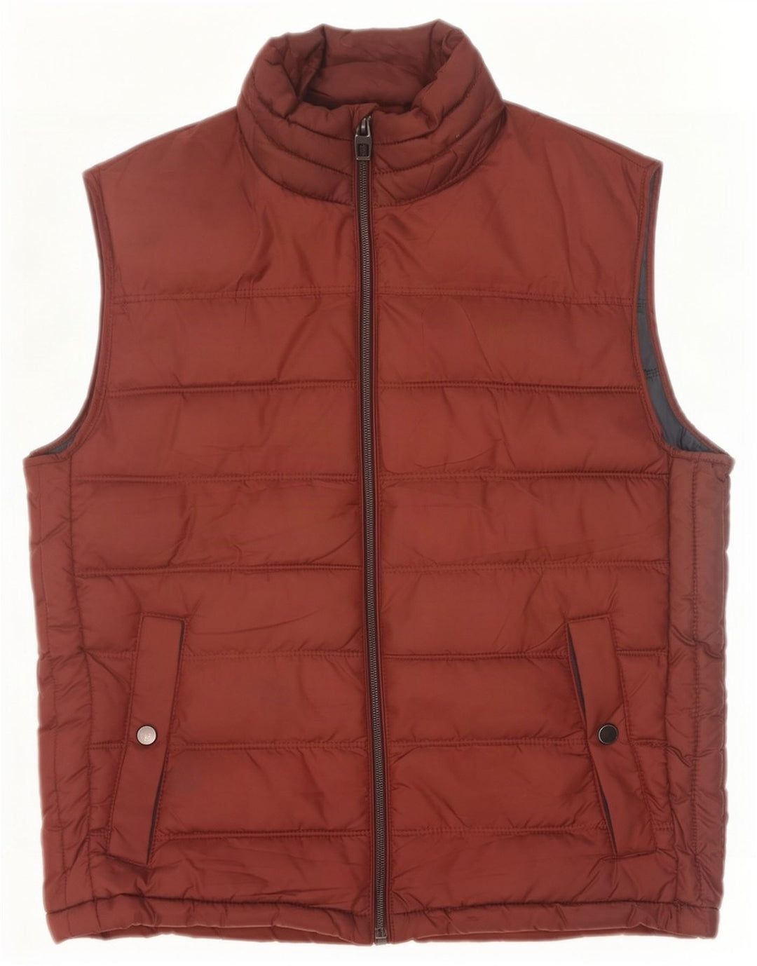 Zara Herre Polstret Gilet UK 40 Large Brown
