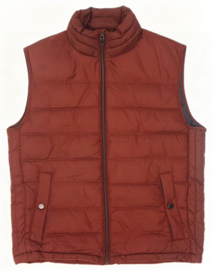 Zara Herre Polstret Gilet UK 40 Large Brown
