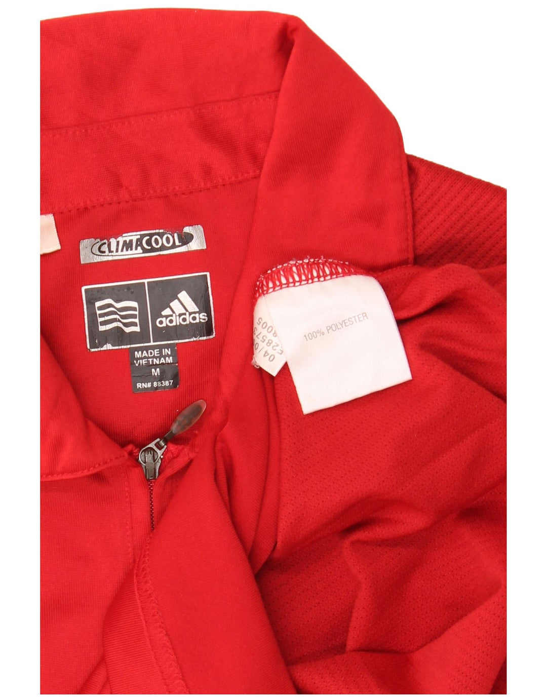 Adidas Dame Climacool Polo Shirt uden ærmer UK 12 Medium Rød Polyester