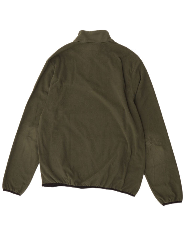 Kappa Fleece Jumper med lynlås til kvinder XL Khaki Polyester