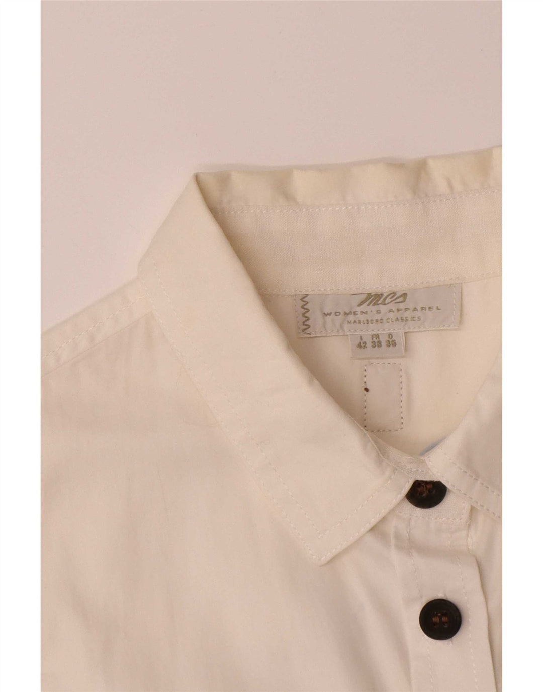 Marlboro Classics Dame Ærmeløs Pullover Shirt Dress IT 42 Medium White