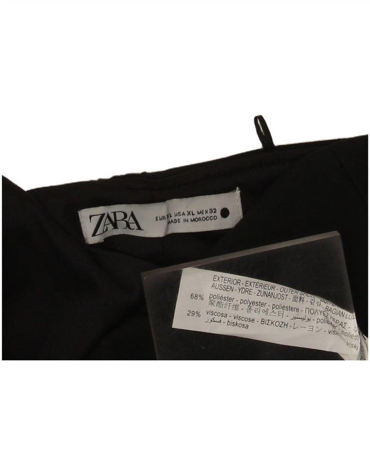 Zara Dame Stropløs Top UK 18 XL Sort Polyester
