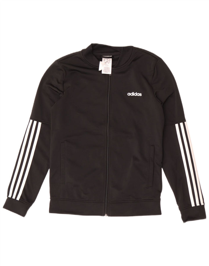 Adidas træningsdragt topjakke til kvinder UK 8/10 Lille sort polyester