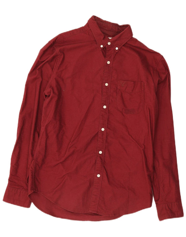 American Eagle Herre Classic Fit skjorte Medium Bourgogne bomuld