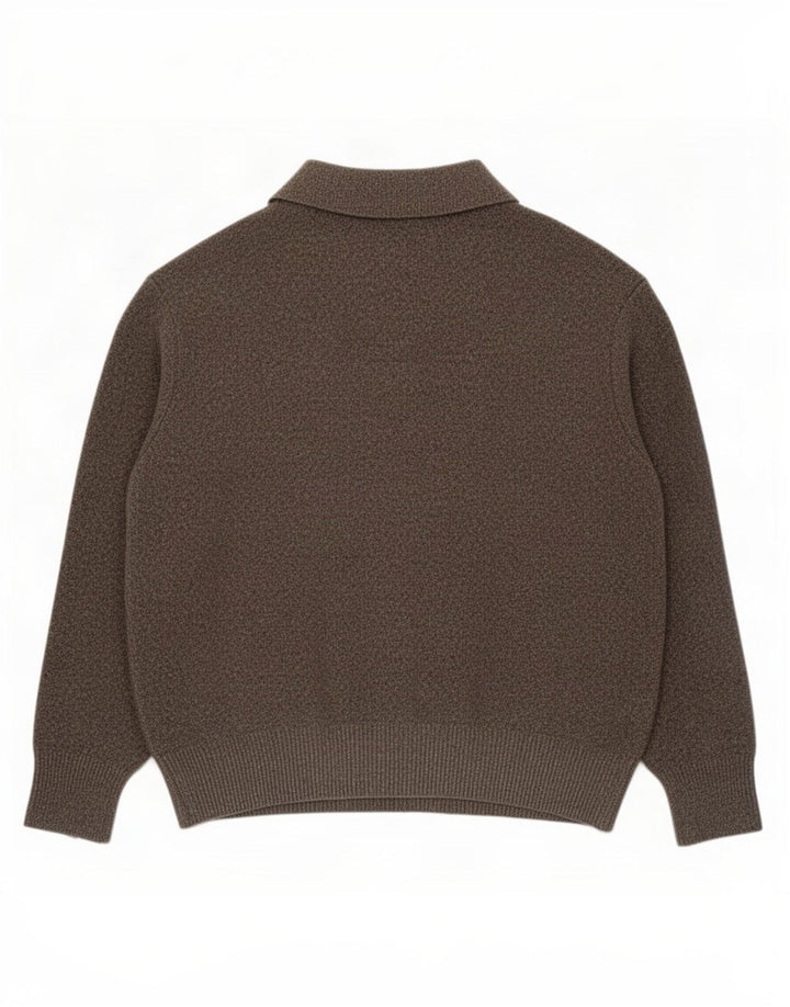 Zara Dame Polo Neck Jumper Sweater UK 16 Large Grå Polyester