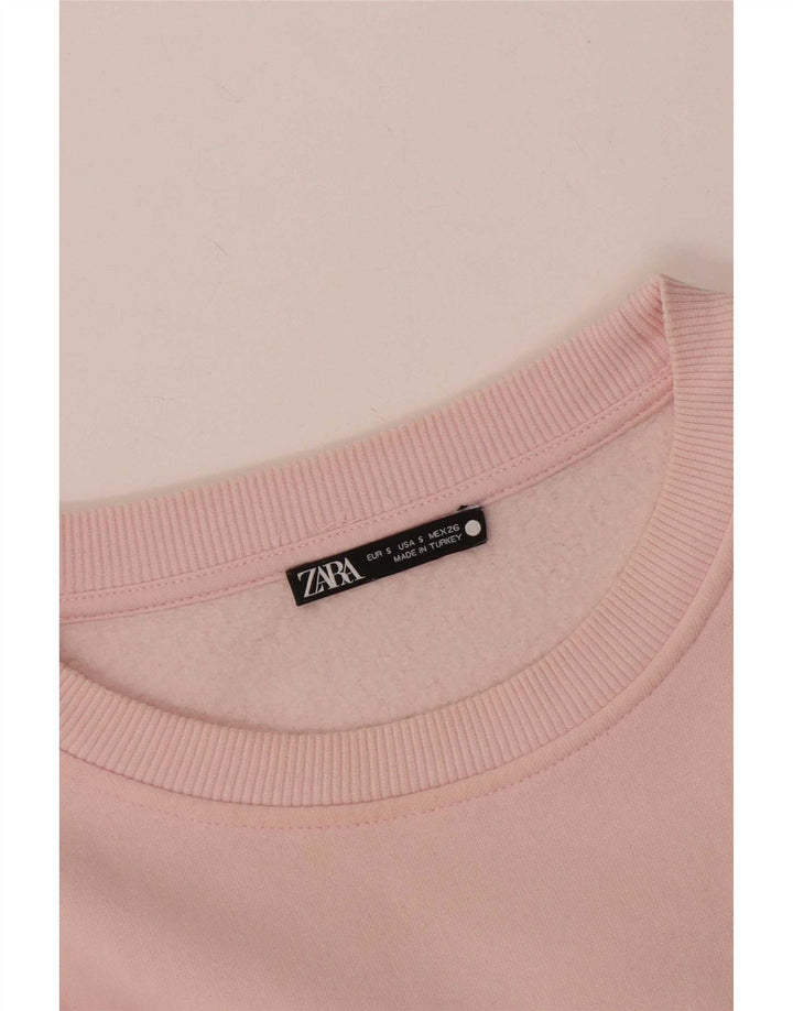 Zara Sweatshirt Jumper UK 10 Small Pink