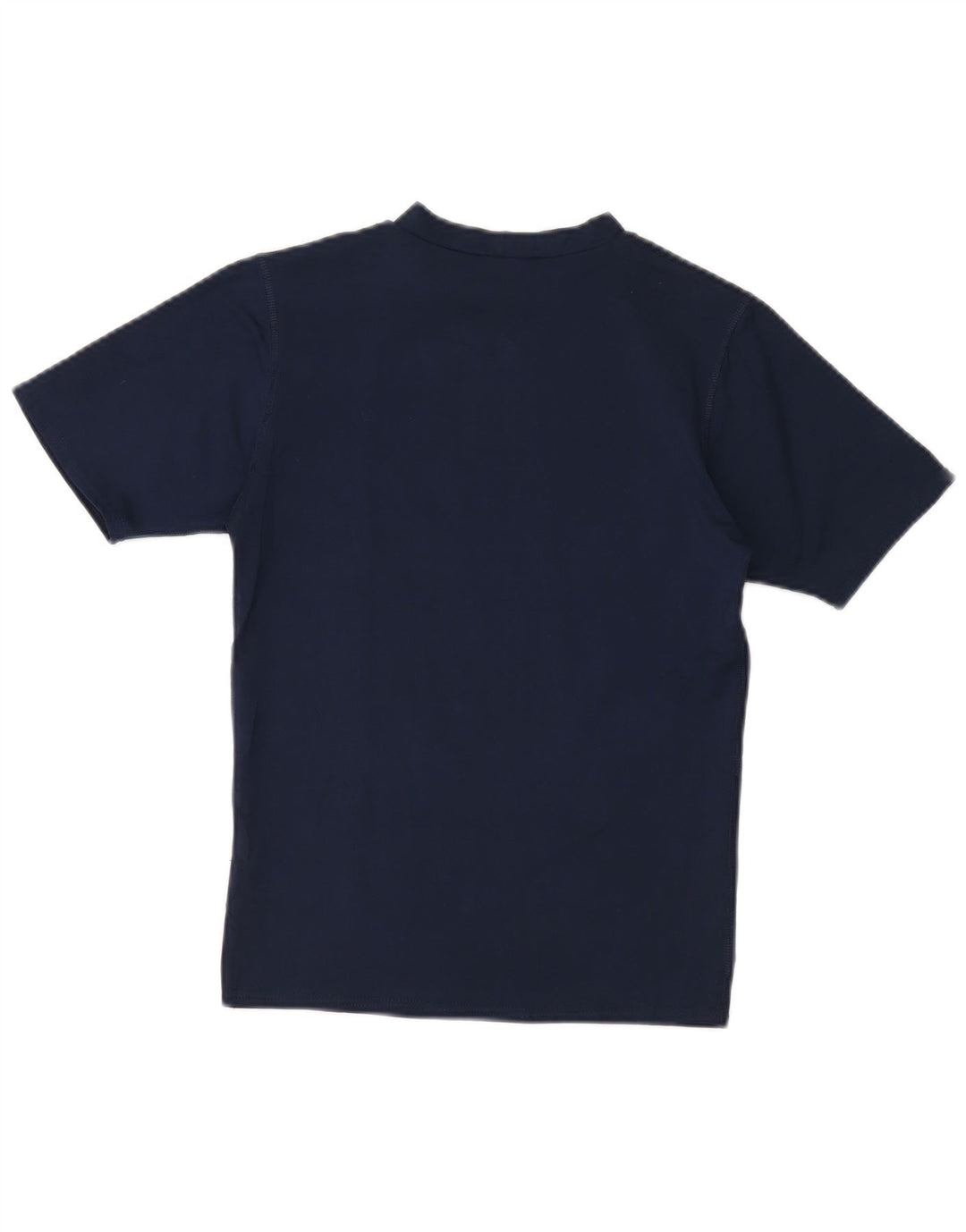 Nike Dame Dri Fit T-Shirt Top UK 12 Medium Navy Blue Polyester