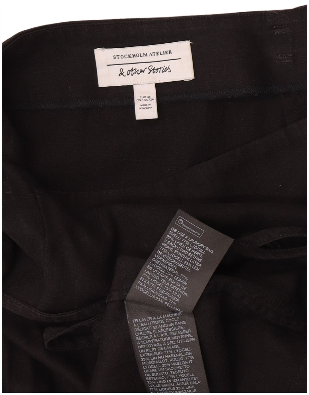 & andre historier Dame slå-om nederdel EU 38 Medium W26 Sort Lyocell