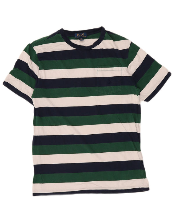 POLO RALPH LAUREN Boys T-Shirt Top 11-12 Years Large Multicoloured Striped