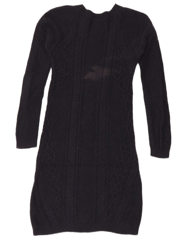 Hobbs Dame Oversized Langærmet Jumper Dress UK 10 Small Navy Blue