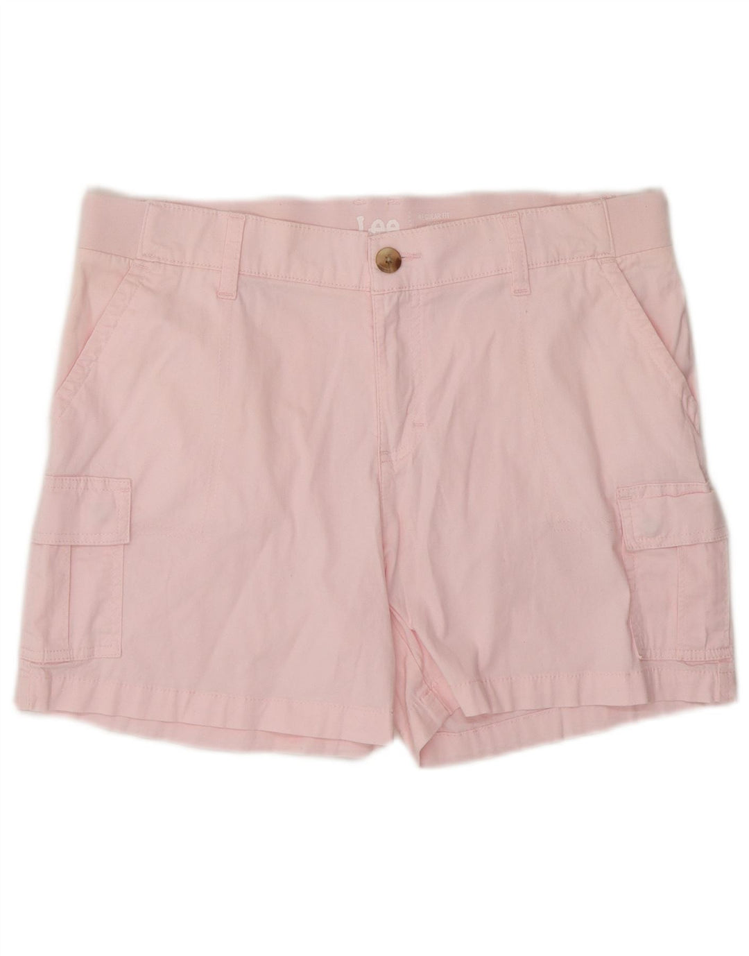 LEE Womens Regular Fit Cargo Shorts US 12 Large W34 Pink Bomuld
