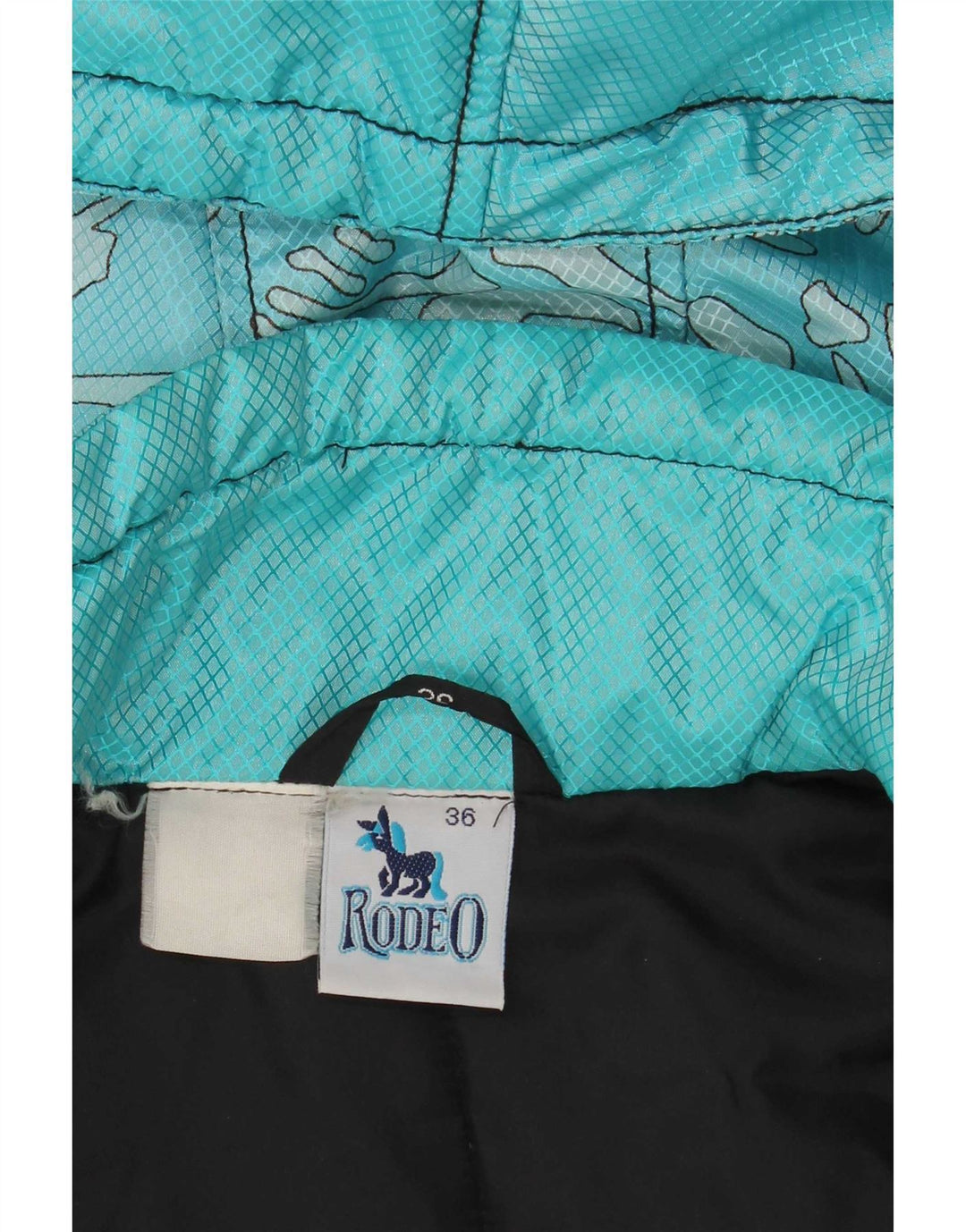 Rodeo Dame Hætte Oversized Windbreaker Frakke IT 36 XS Blå