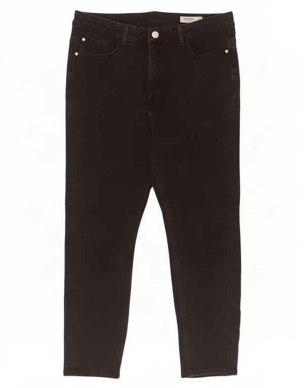 Marks & Spencer Womens The Magic Slim Jeans UK 16 Large W30 L27 Black