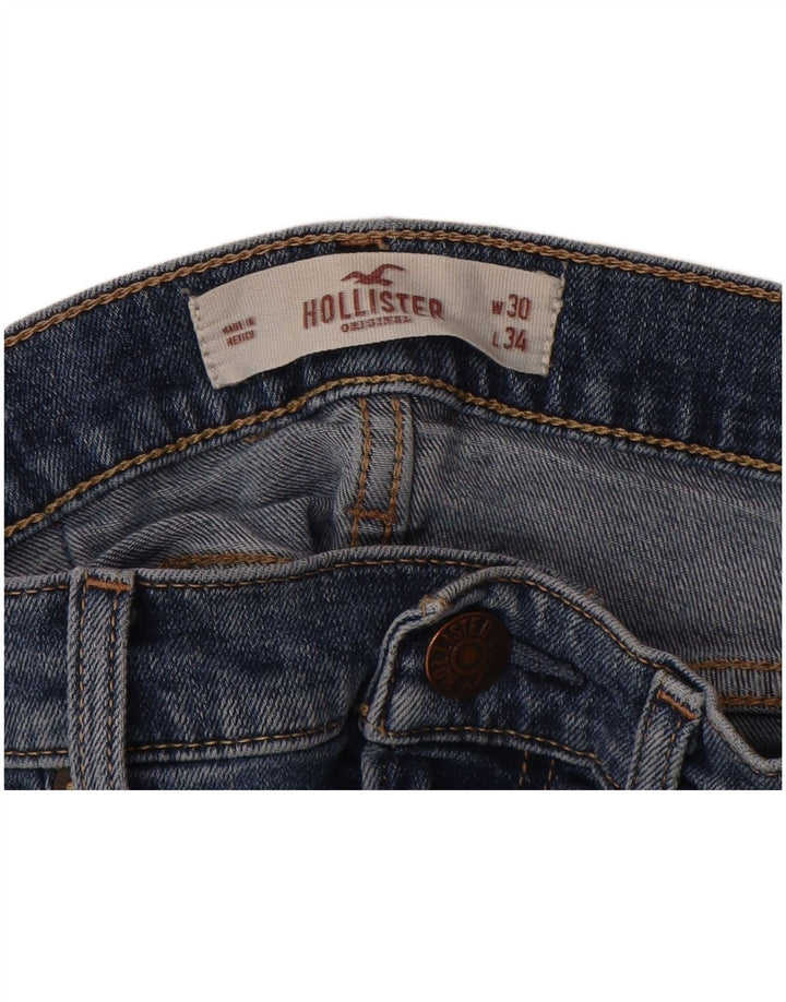 HOLLISTER Womens Straight Jeans W30 L32 Blue Cotton