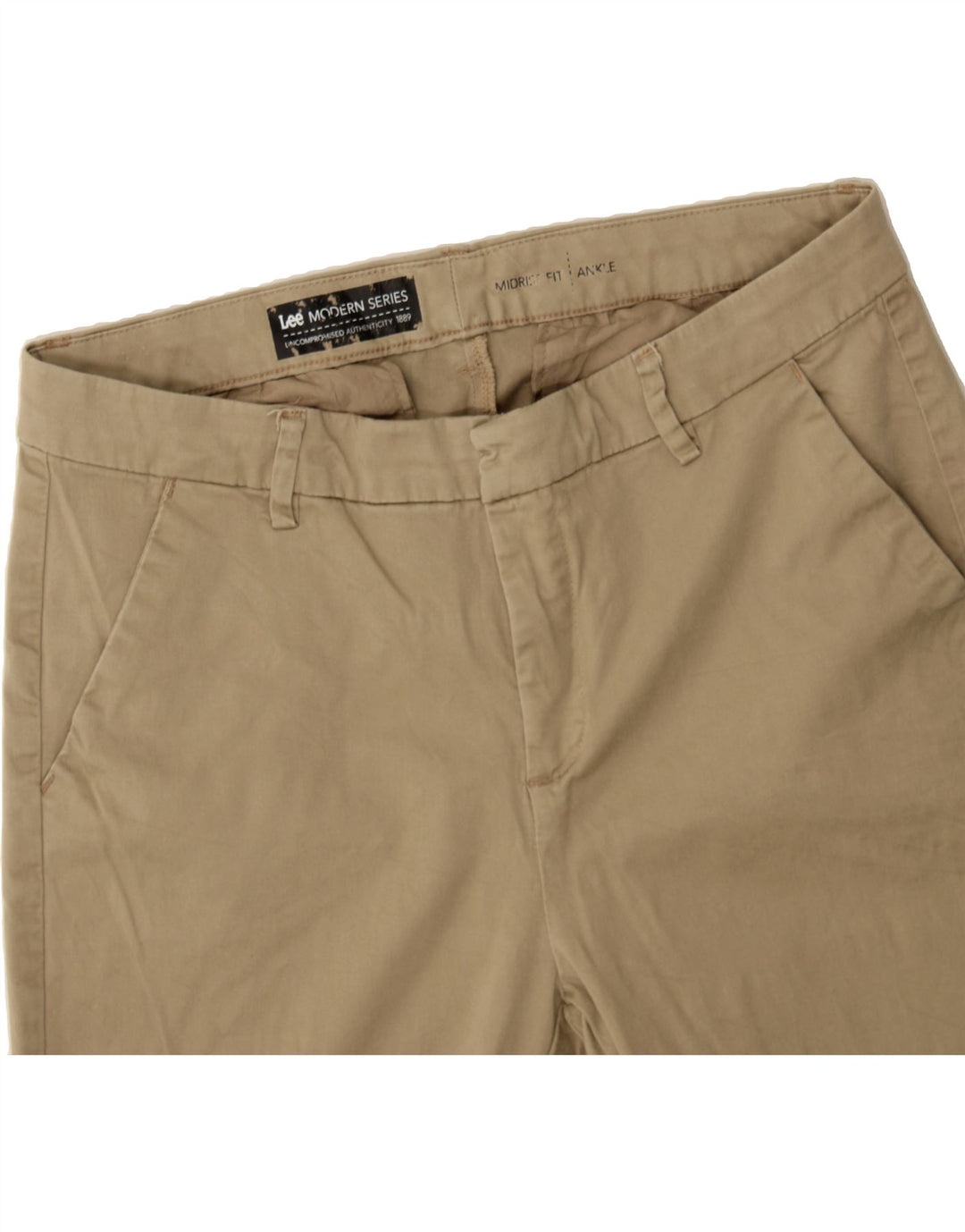 LEE Womens Mid Rise Slim Chino Trousers W30 L28 Beige Vintage Lee and Second-Hand Lee from Messina Hembry 
