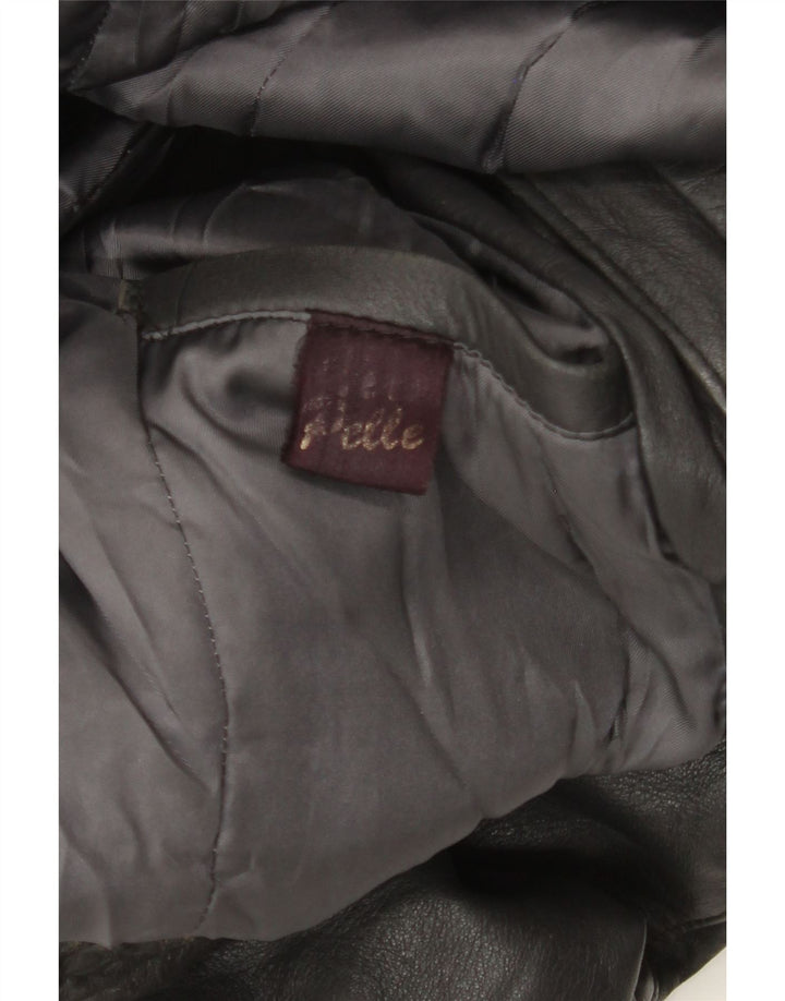 Vintage Herre Læderjakke UK 38 Medium Sort Læder