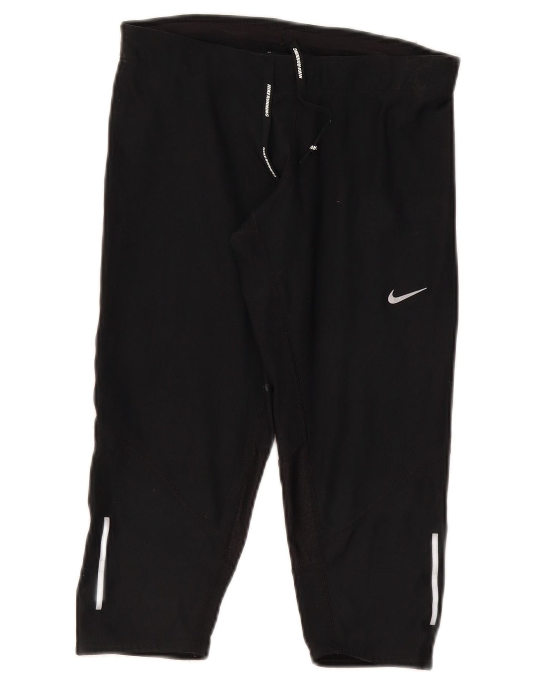Nike Dame Dri Fit Capri Leggings UK 8 Small Black Polyester