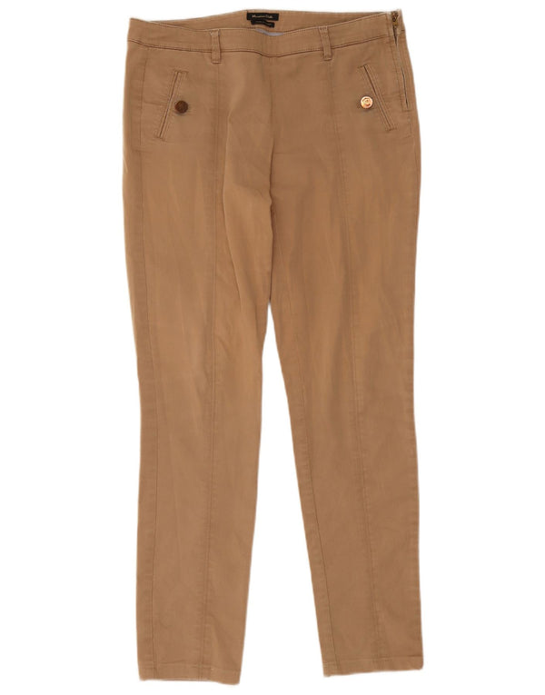 Massimo Dutti Dame Slim Casual Bukser EU 38 Small W28 L28 Beige