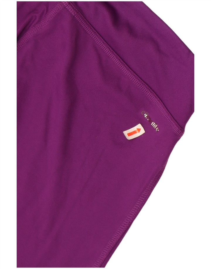 Adidas Dame Climalite Capri Leggings UK 8/10 Small Purple Polyester