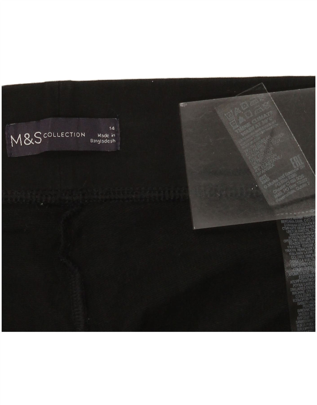 Marks & Spencer Træningsdragtsbukser til kvinder UK 14 Stor sort bomuld