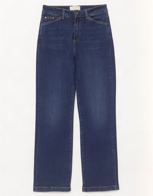 Fat Face Dame Elise Wide Leg Jeans UK 10 Small W30 L30 Blue Cotton