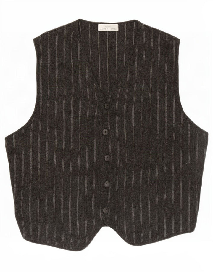 Marks & Spencer Herre St. Michael vest Stor grå stribet akryl