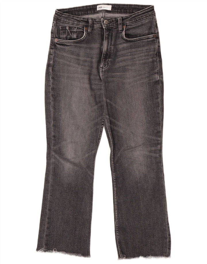 Zara Womens Cropped Jeans EU 36 XS W26 L25 Grå