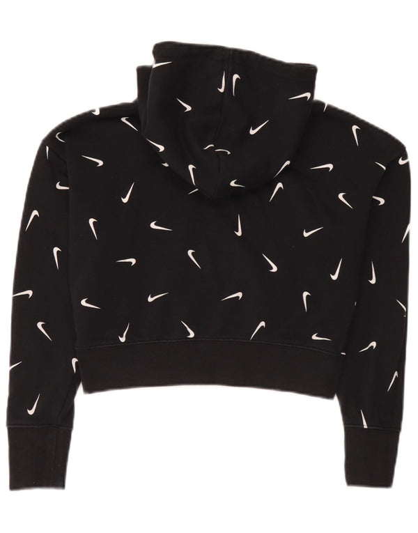 Nike Girls Crop Graphic Standard Fit Hoodie Jumper 12-13 Years Large Sort
