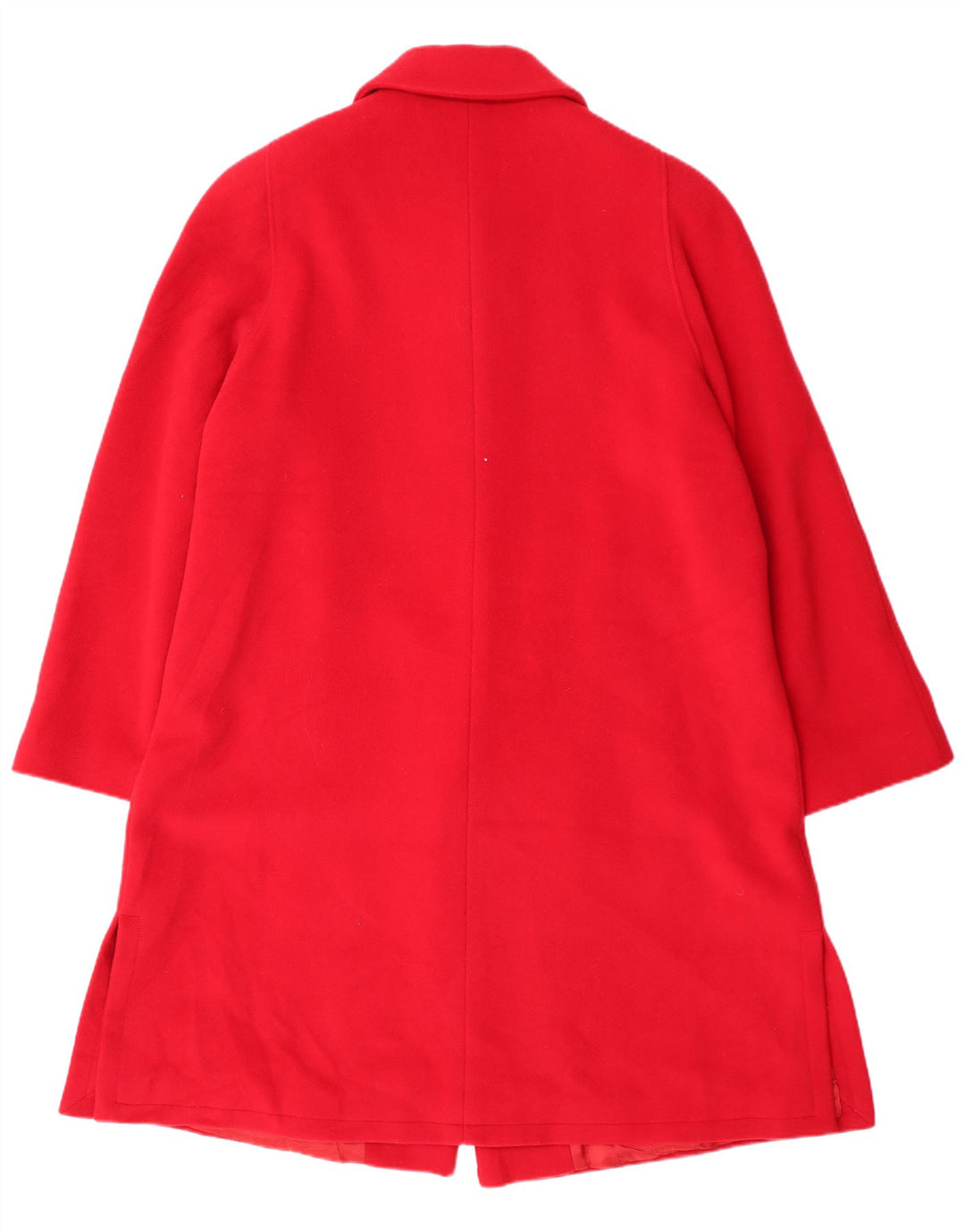 Vintage Dame Overfrakke IT 44 Medium Rød Ny Uld