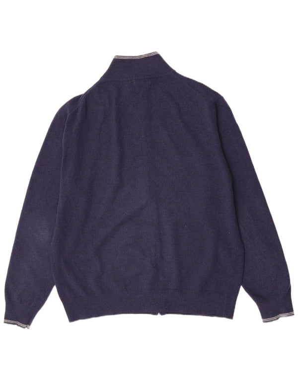 Kappa Herre Cardigan Sweater XL Navy Blue Virgin Wool