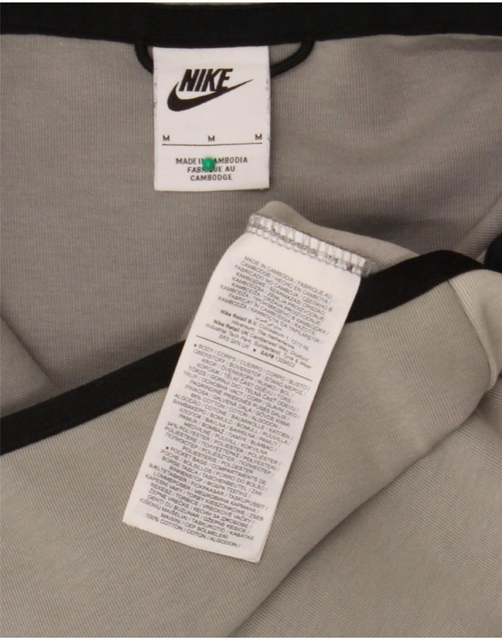 Nike hættetrøje med lynlås til mænd mellemgrå Colourblock Bomuld