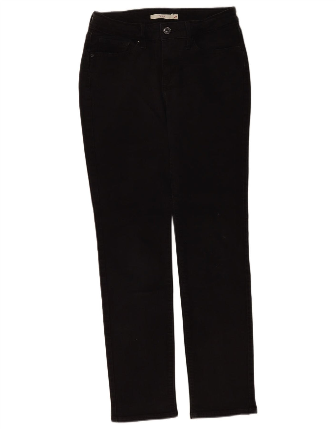 LEVI'S Dame 712 Slim Jeans W27 L28 Sort