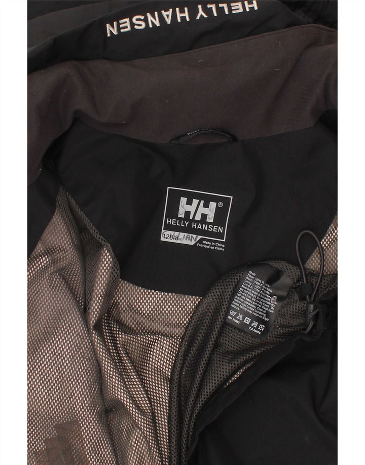 Helly Hansen Drenge Hættejakke Windbreaker 7-8 År Sort Polyester