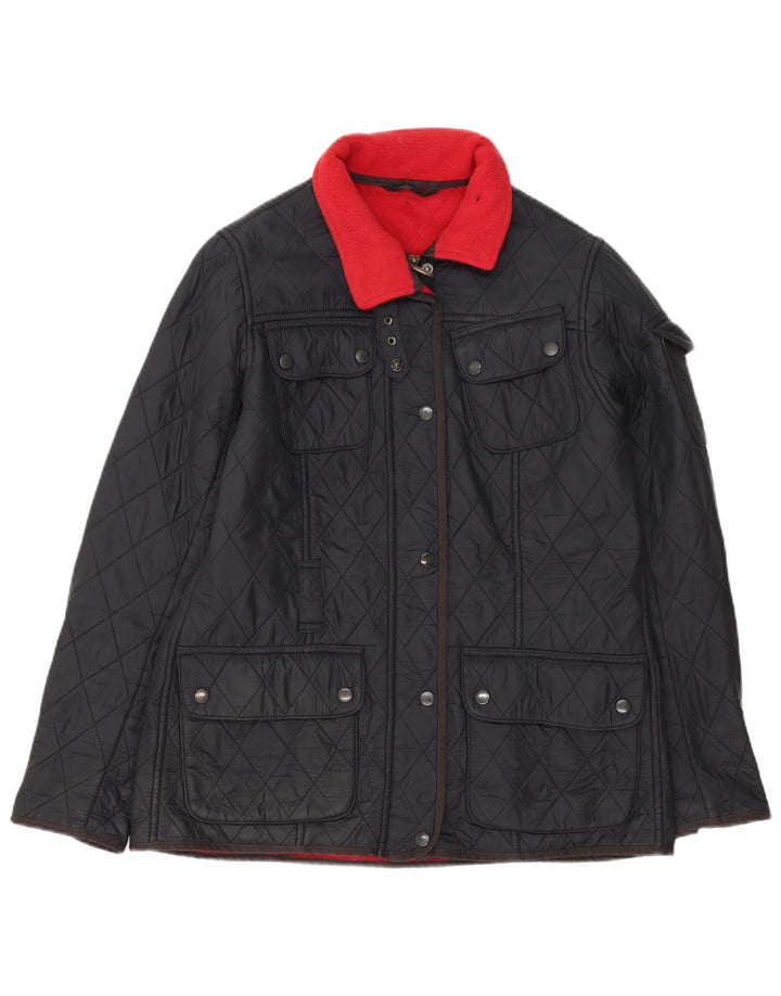 Barbour Quiltet jakke til kvinder UK 14 Large Sort