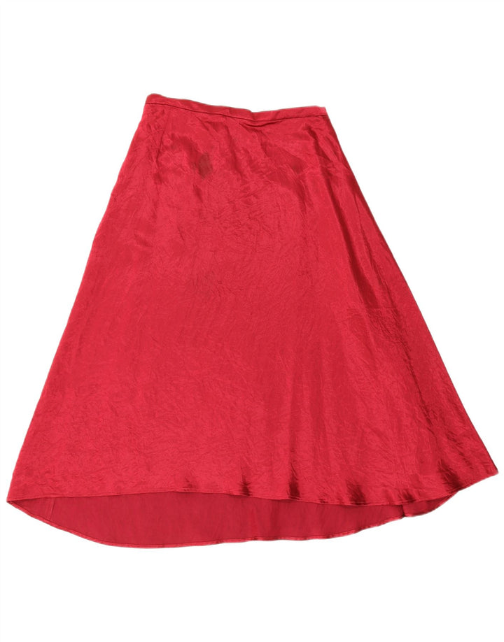 Marks & Spencer A-line nederdel til kvinder UK 8 Small W26 Red Acetate