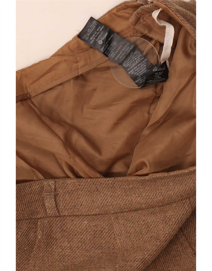 Marks & Spencer A-line nederdel til kvinder UK 14 Large W32 Beige New Wool