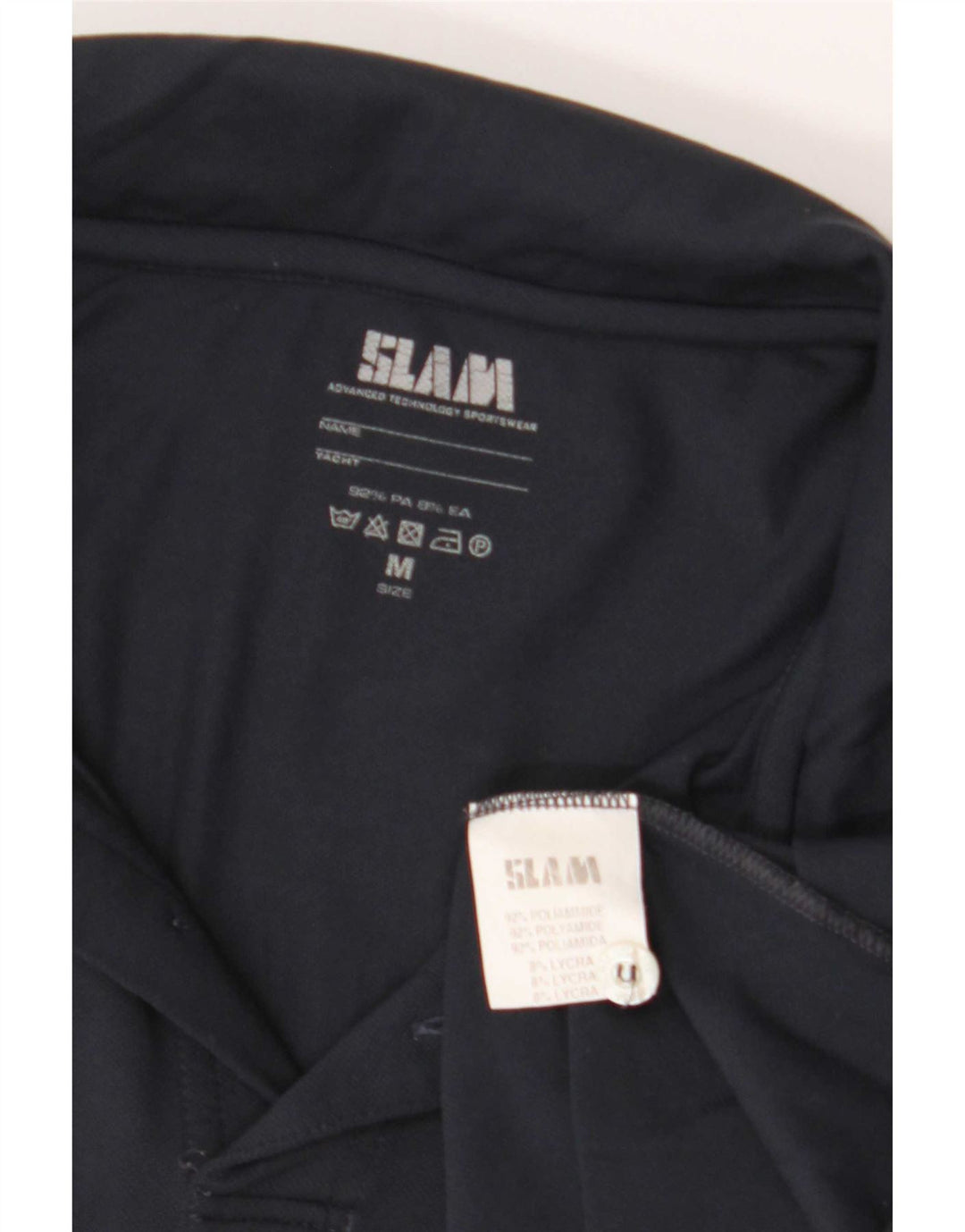 Slam Grafisk poloshirt til mænd Medium Marineblå Polyamid