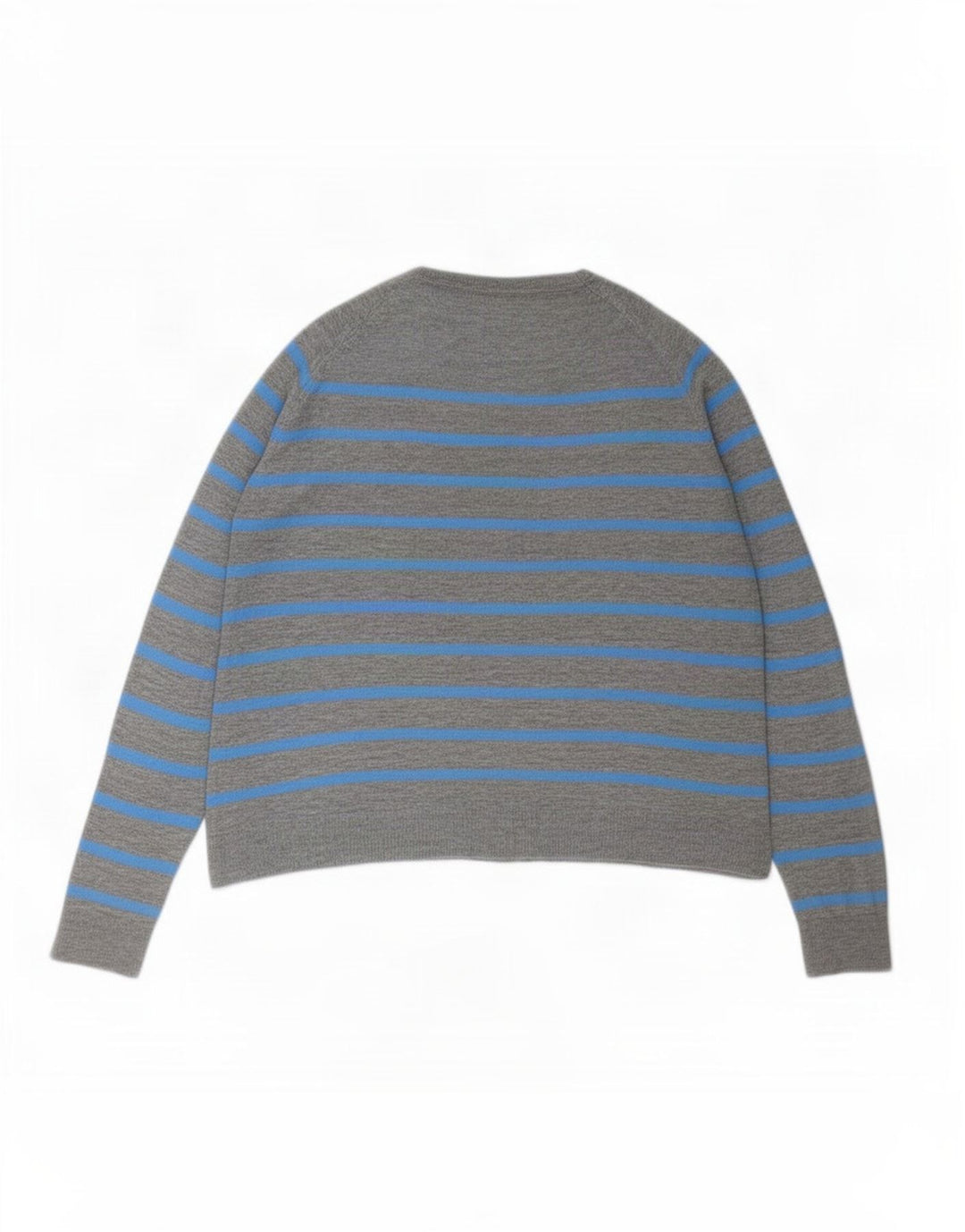 Zara Dame Jumper Sweater UK 14 Medium Grå Stribet