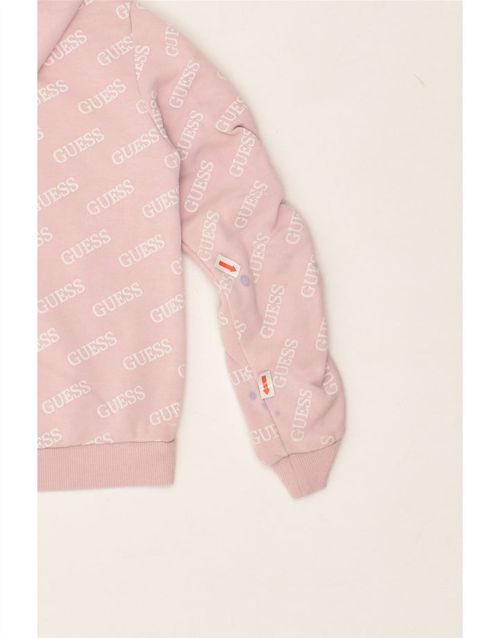 GUESS Girls Graphic Zip Hoodie Sweater 2-3 Years Pink Cotton | Vintage Guess | Thrift | Second-Hand Guess | Used Clothing | Messina Hembry 