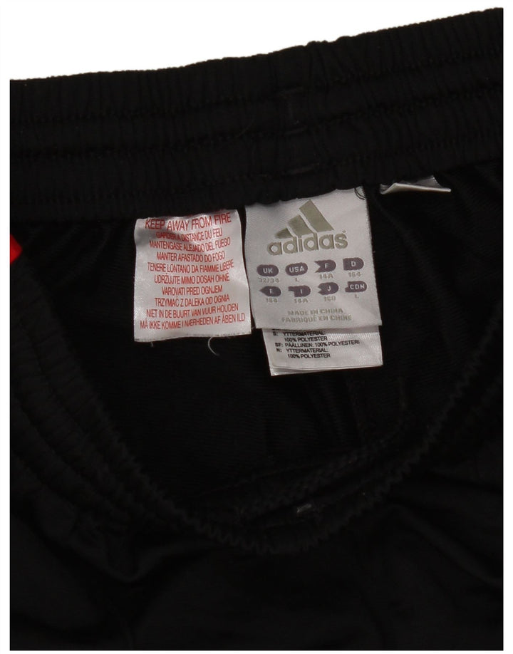 Adidas Drenge Træningsdragt Bukser Joggers 13-14 År Sort Polyester