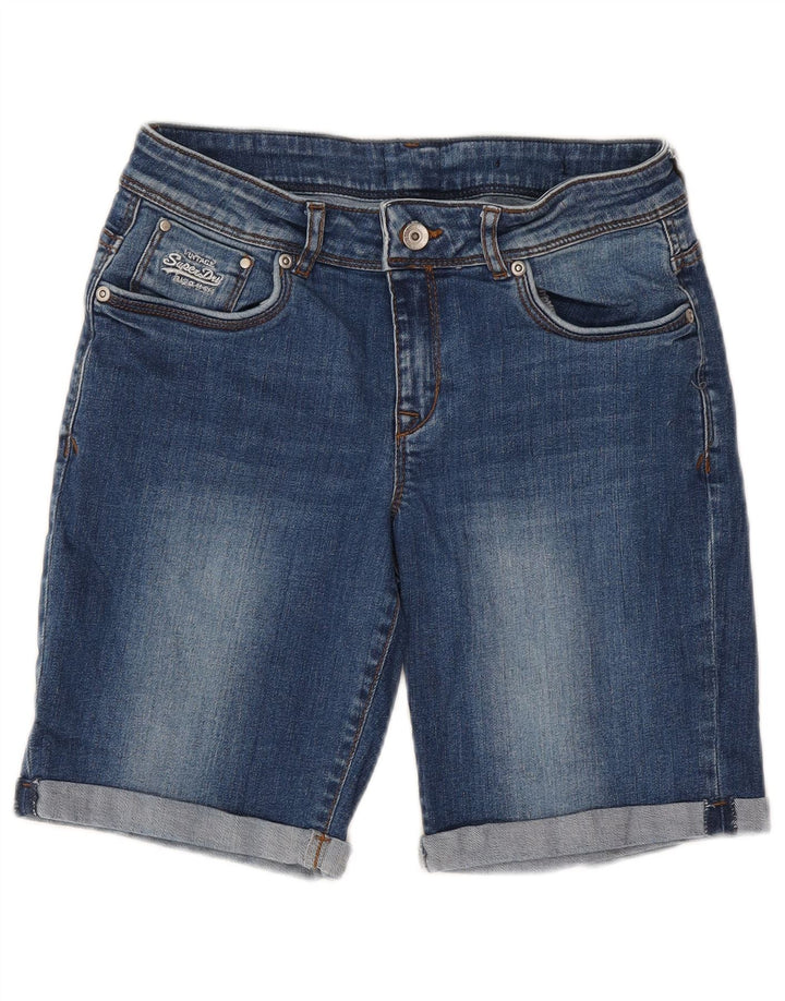 SUPERDRY denimshorts til kvinder W30 mellemblå bomuld