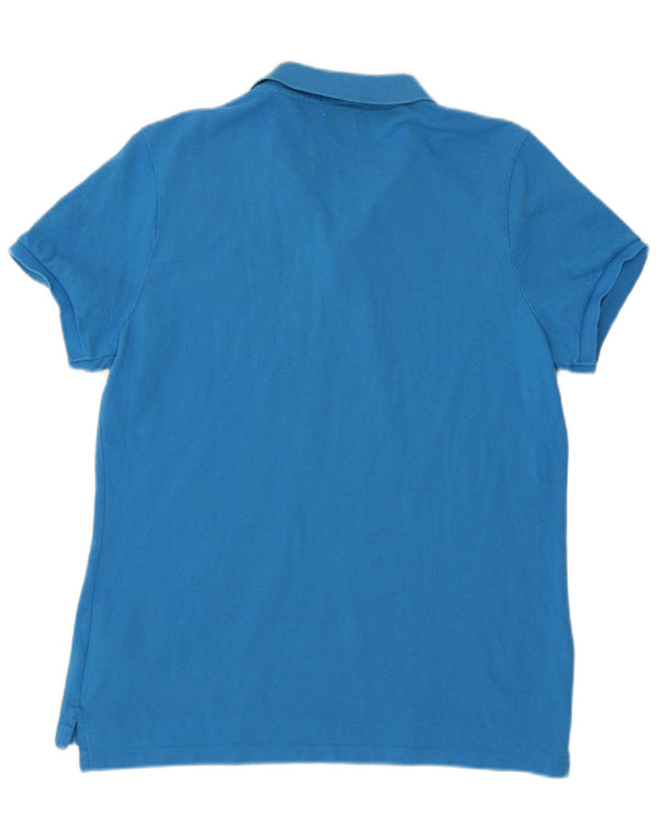 POLO RALPH LAUREN Dame Skinny Polo Shirt UK 18 XL Blå Bomuld