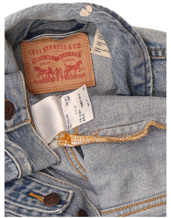 LEVI'S Dame denimjakke UK 10 Lille Blå Bomuld