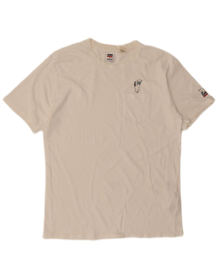 Levi's Herre Peanuts T-shirt Top Lille hvid bomuld